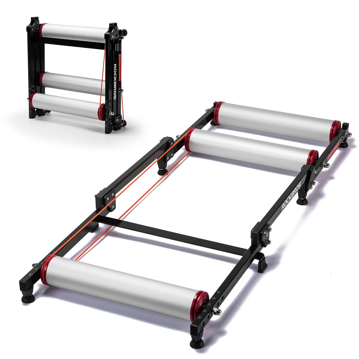 ROCKBROS Bike Rollers Adjustable Bike Trainer  Stand Foldable - ROCKBROS
