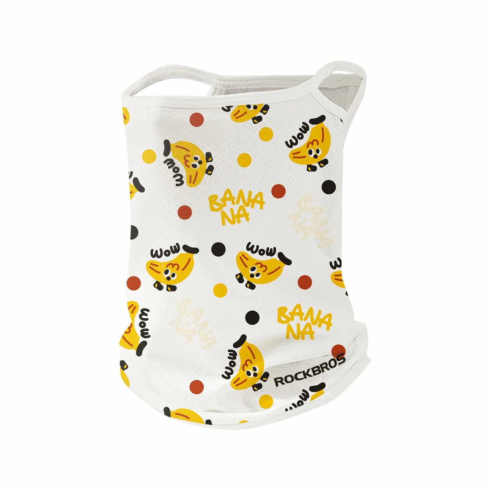 kids mask with cartoon designs and text on a white background #Color_White