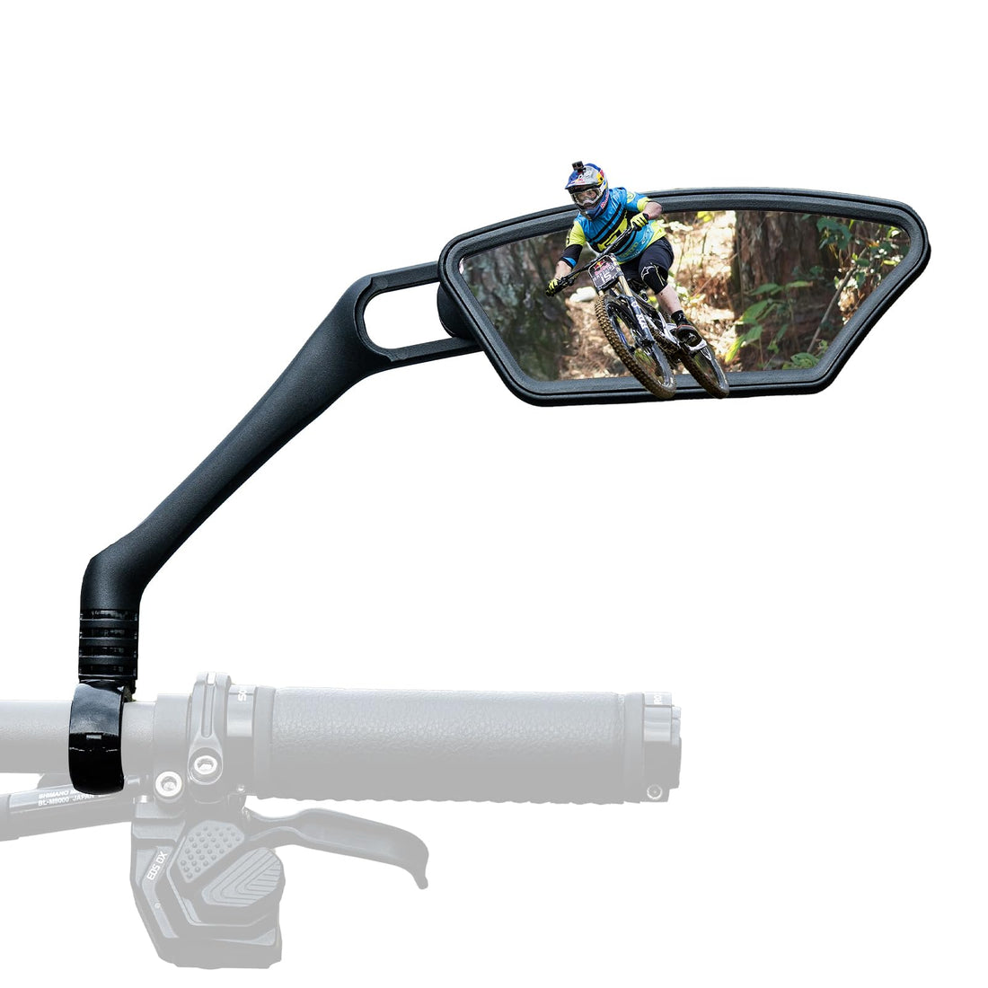 ROCKBROS HD Blast-Resistant Bike Mirror Adjustable Handlebar Mount 21-26mm