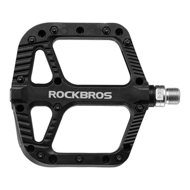 ROCKBROS Mountain Bike Pedals Nylon Composite Bearing 9/16" MTB Bicycle Pedals with Wide Flat Platform