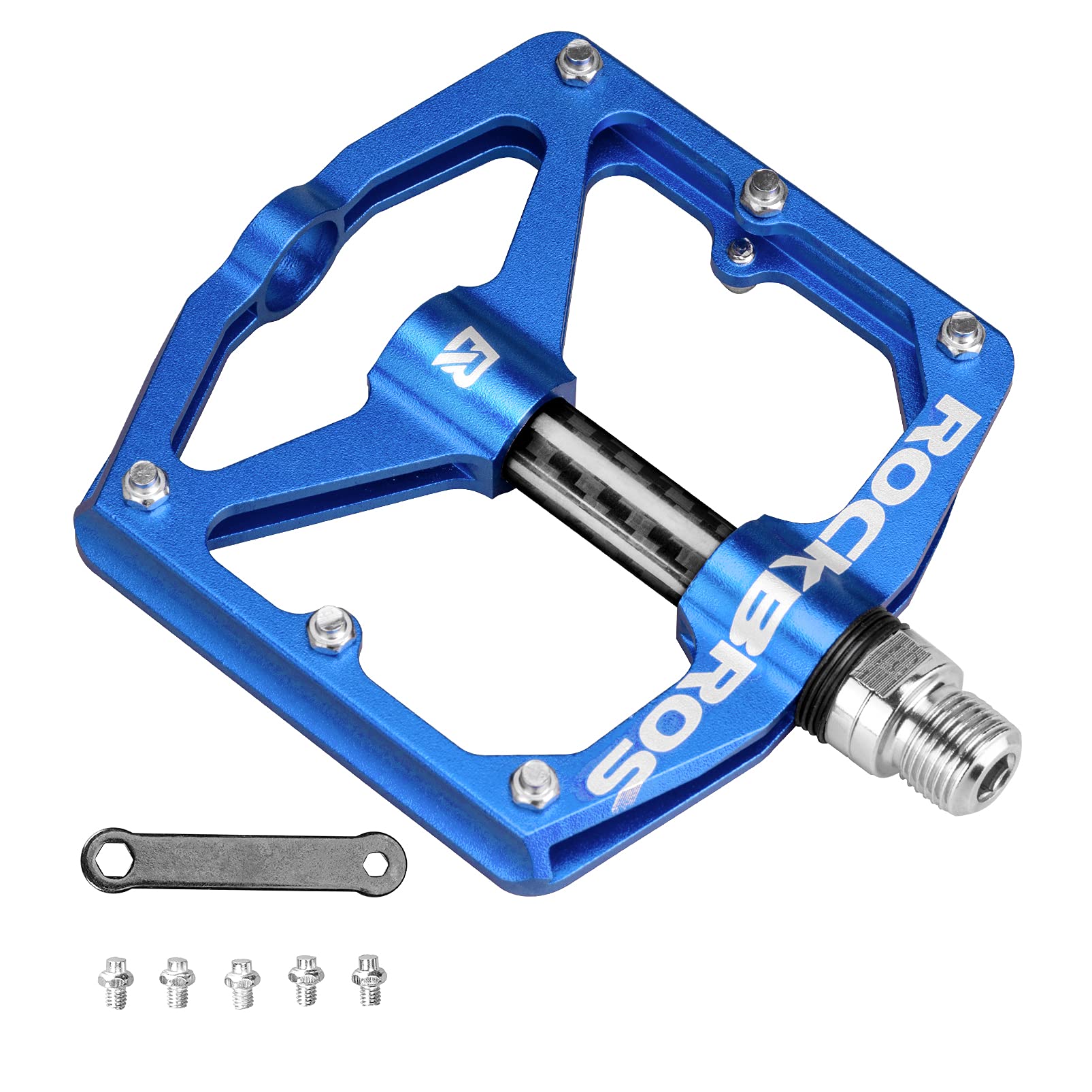 ROCKBROS Mountain MTB Bike Flat 9/16 Lightweight Carbon Fiber Sealed Bearing Pedals - ROCKBROS