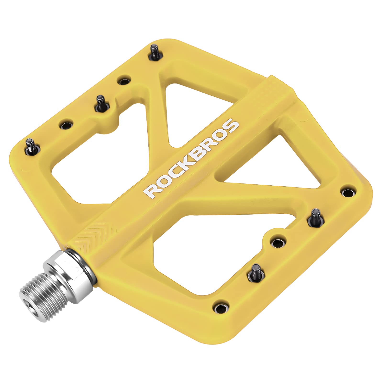 ROCKBROS Mountain Bike Pedals Lightweight Nylon DU Bearing 9/16" MTB Flat Bike Pedals - ROCKBROS