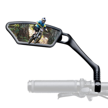 ROCKBROS HD Blast-Resistant Bike Mirror Adjustable Handlebar Mount 21-26mm