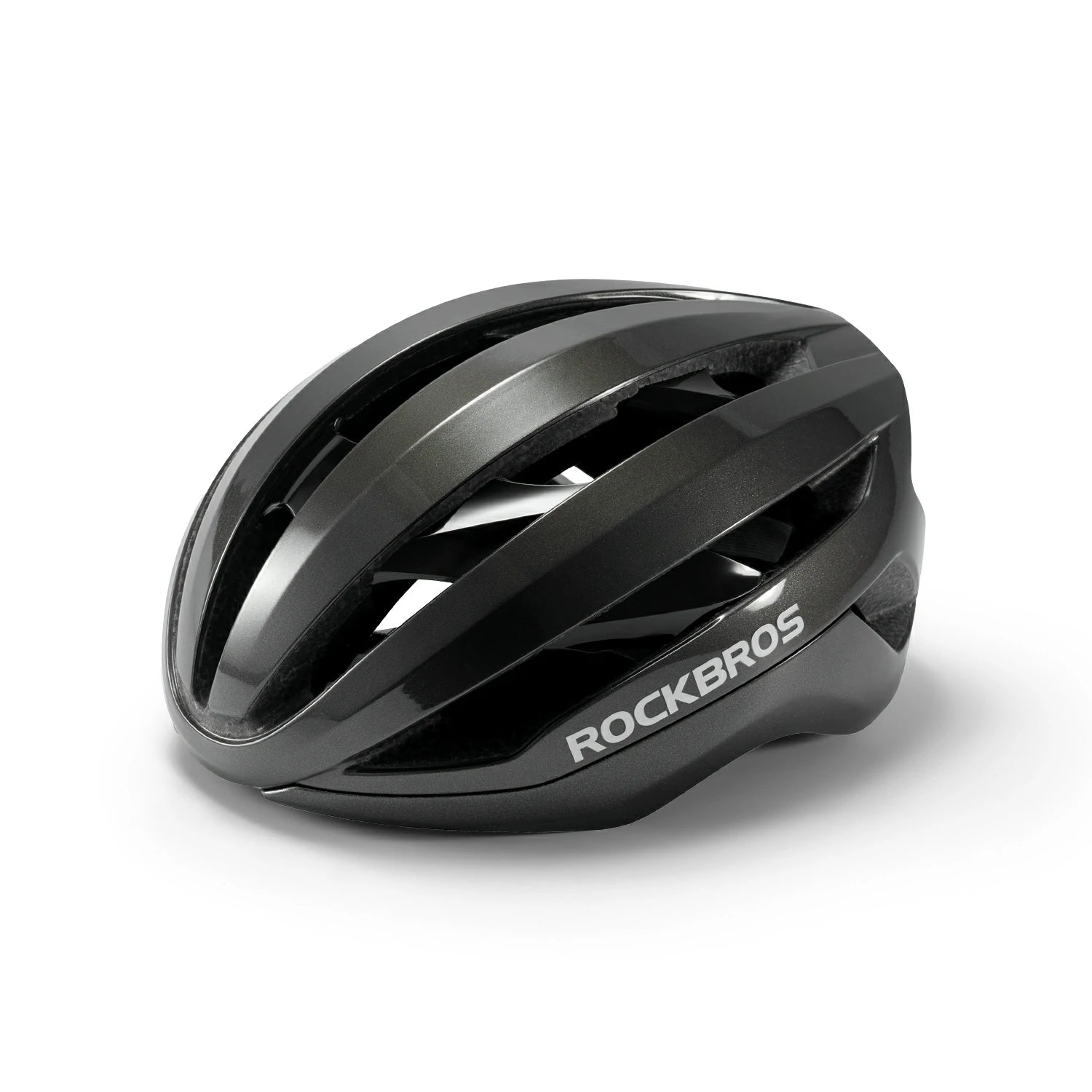 Titanium helmet with 'RockBros' branding on a white background #Color_Titanium