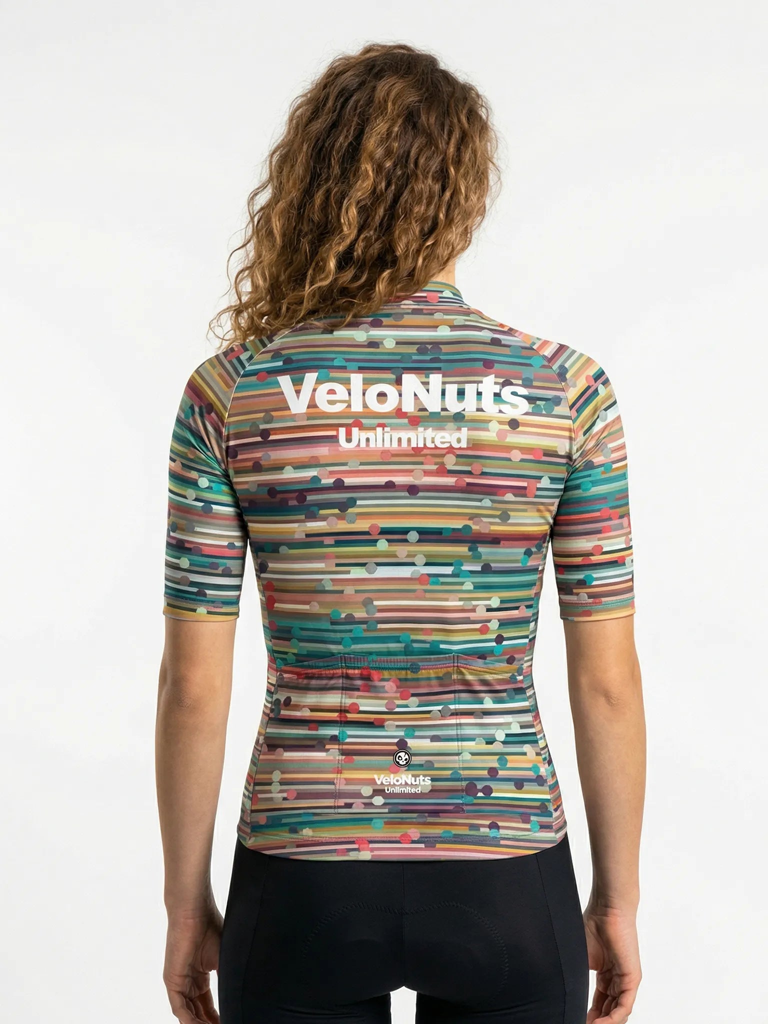 Women's Cycling Jersey Retro Signal#Type_Confetti Stripe