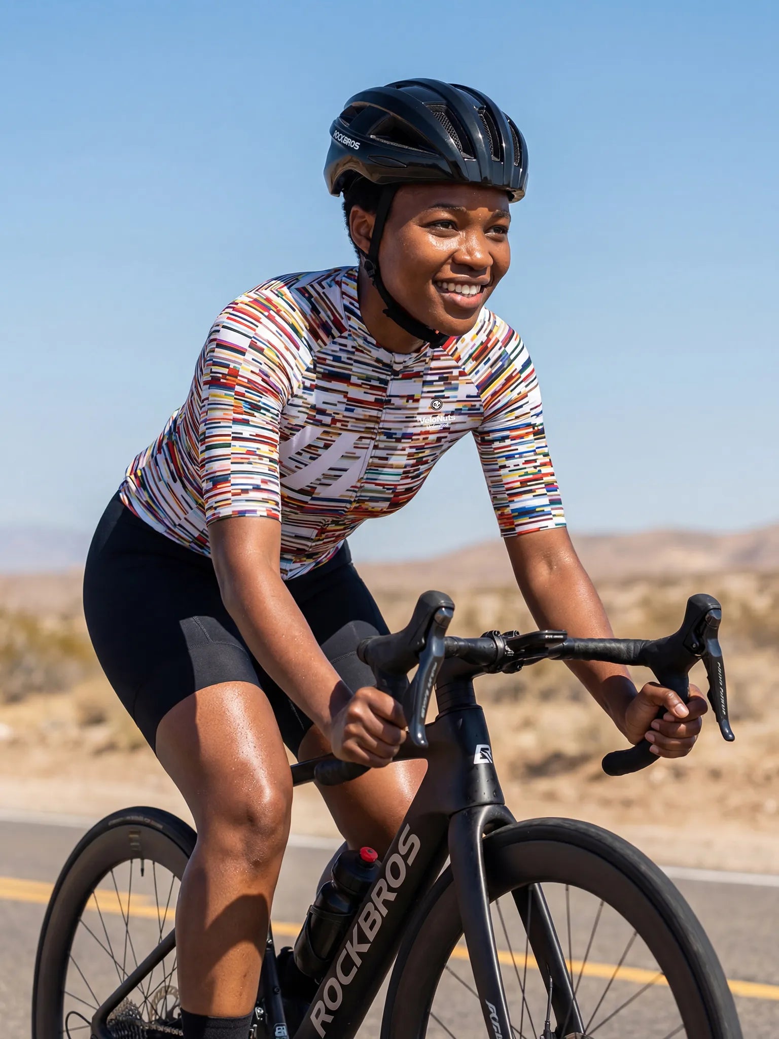 Women's Cycling Jersey Pixel Riot#Type_Glitch Scan