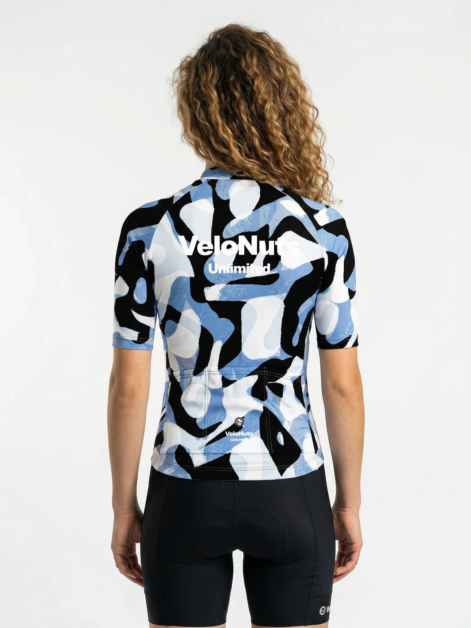 Women's Cycling Jersey Urban Camo#Type_Ink Blob Camo