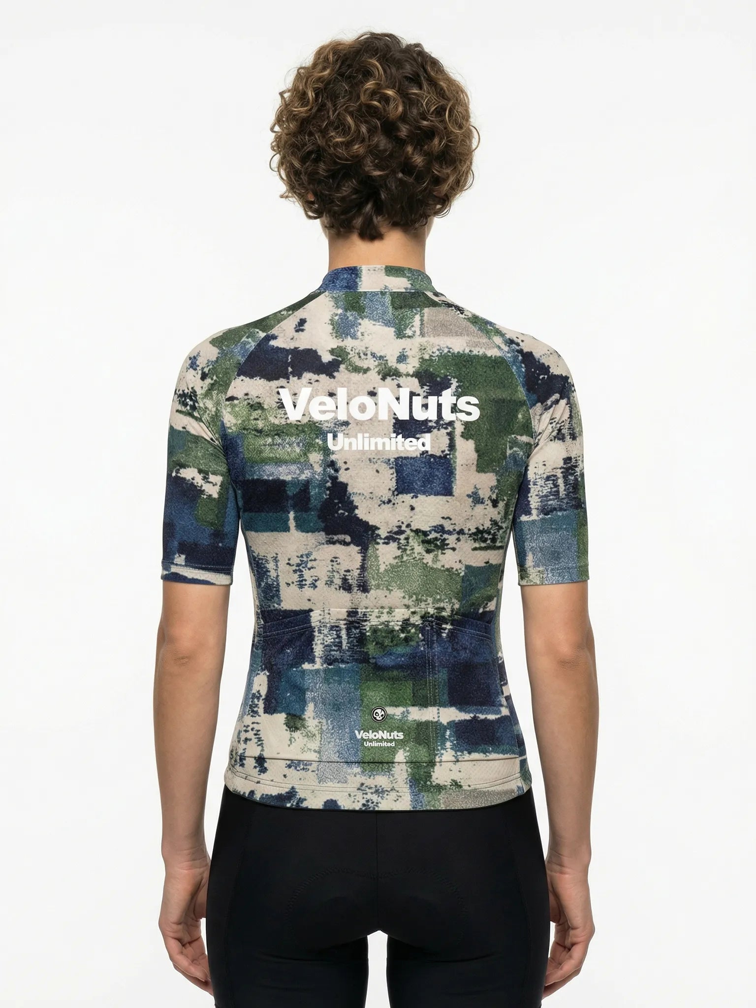 Women's Cycling Jersey Terrain Blocks#Type_Moss Stone Blocks