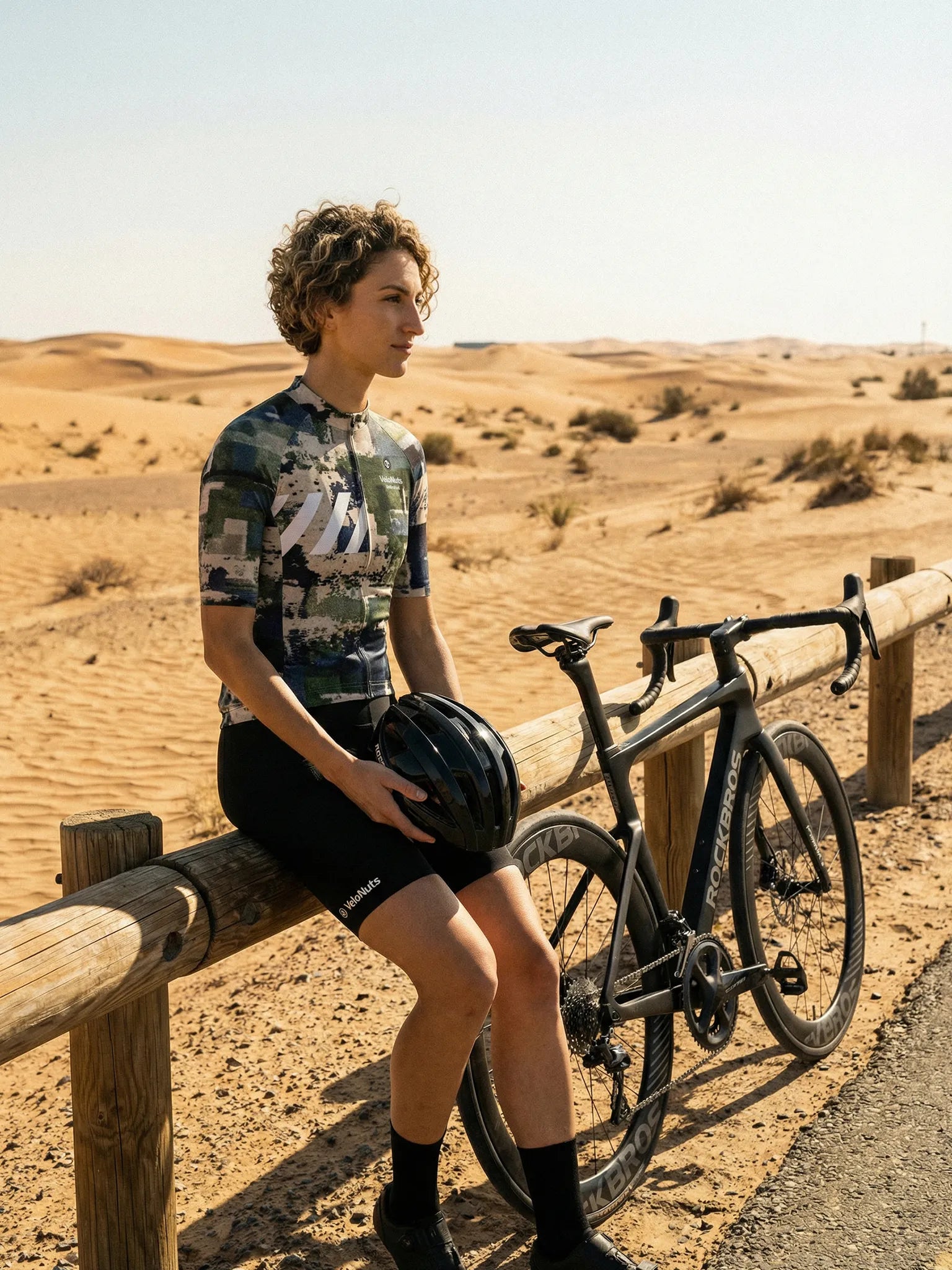 Women's Cycling Jersey Terrain Blocks#Type_Moss Stone Blocks