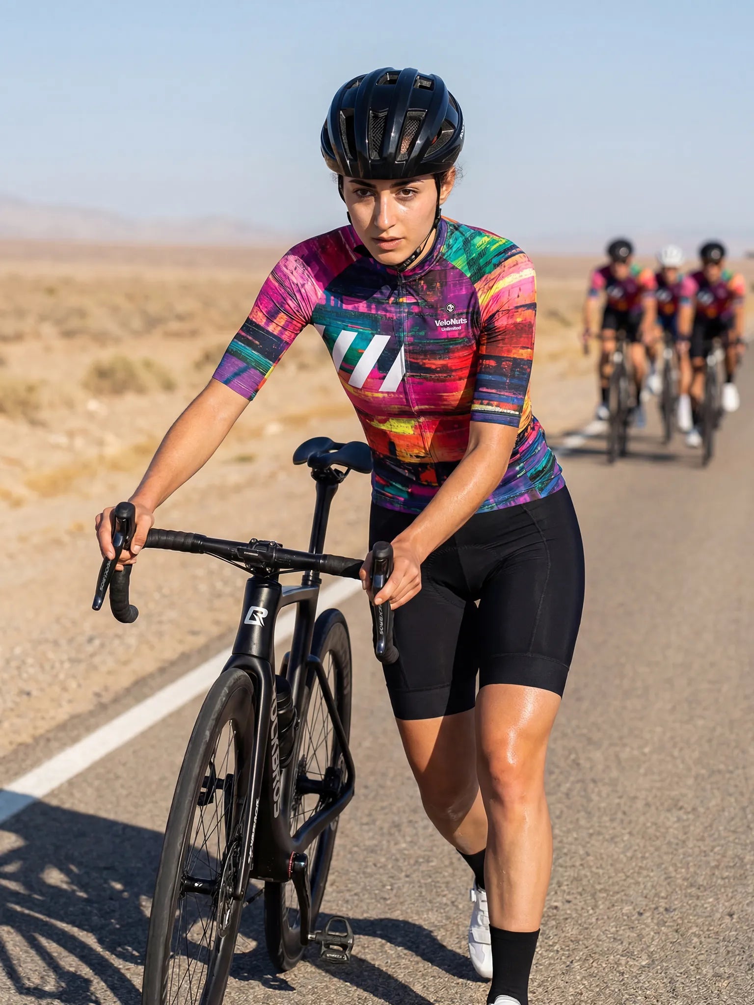 Women's Cycling Jersey Pixel Riot#Type_Neon Glitch
