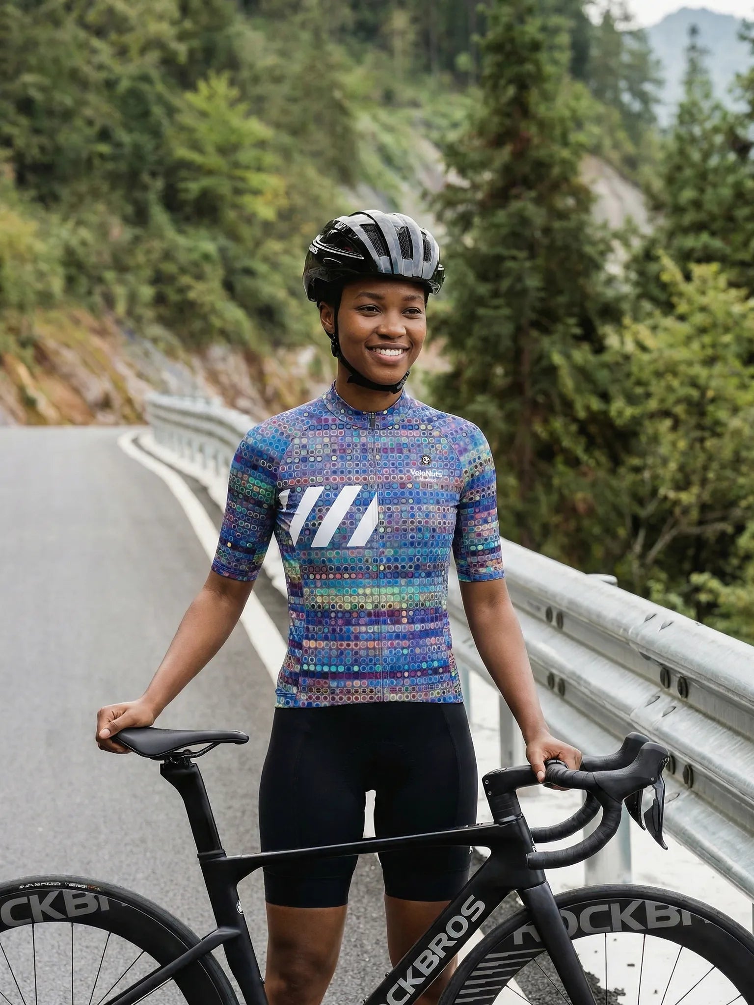 Women's Cycling Jersey Pixel Riot#Type_Prism Mosaic