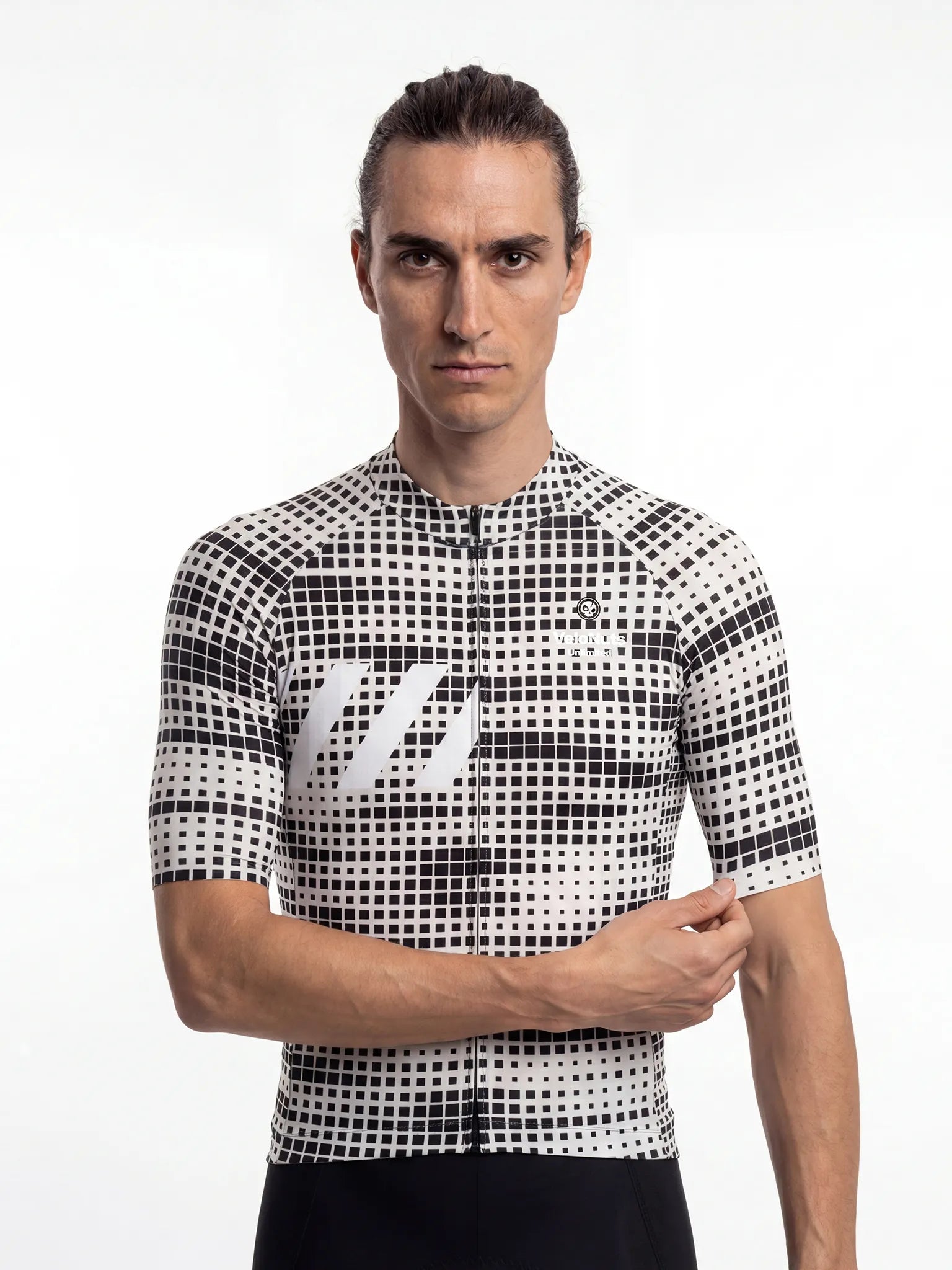 Men's Cycling Jersey Pixel Riot#Type_Mono Pixel Grid