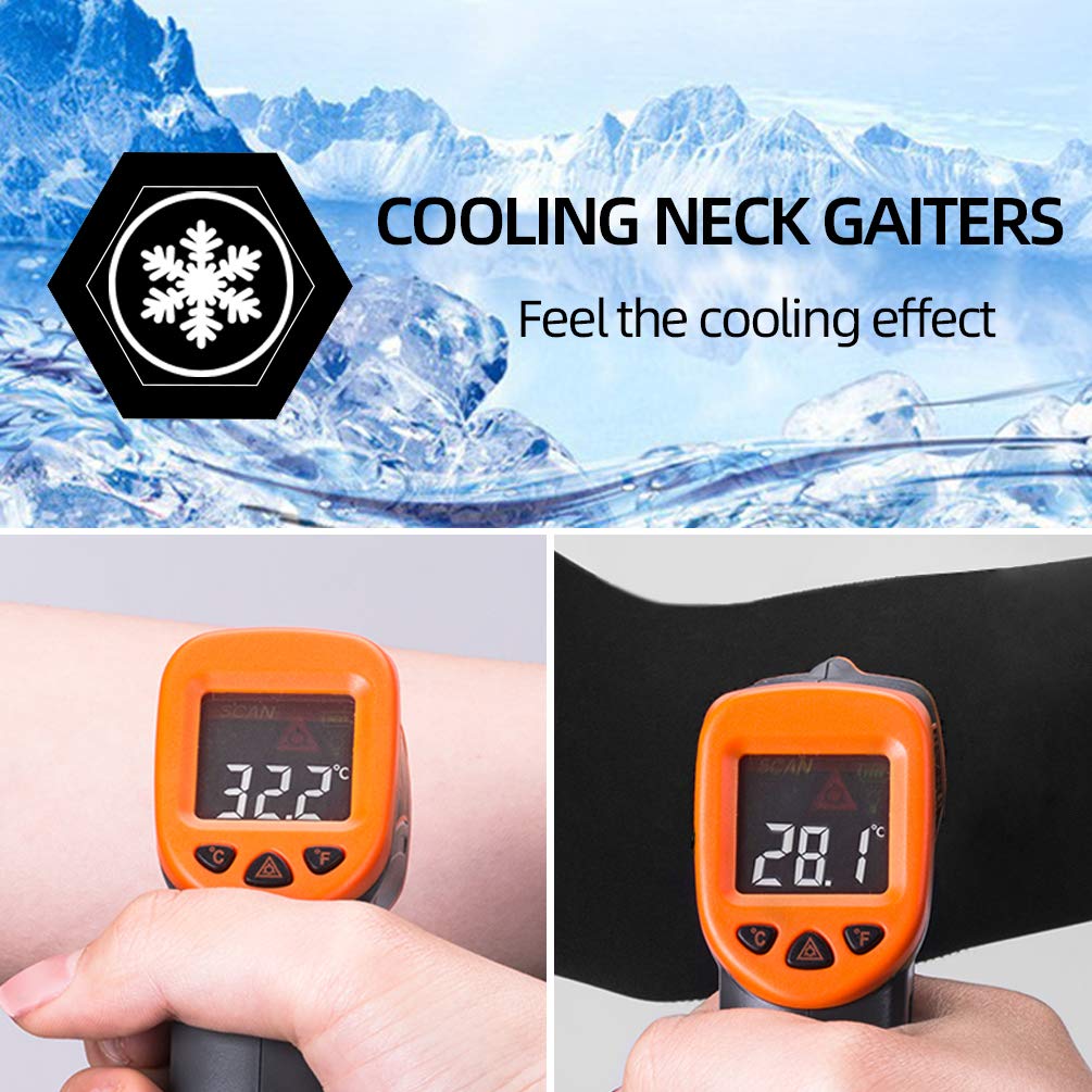 ROCKBROS Cooling Neck Gaiter Face Mask Fishing Scarf Face Cover for Men Women - ROCKBROS
