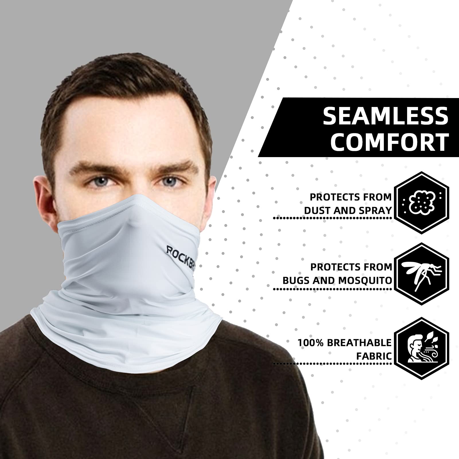 ROCKBROS Cooling Neck Gaiter Bandana Face Mask  Summer Half Face Scarf  for Cycling Fishing - ROCKBROS