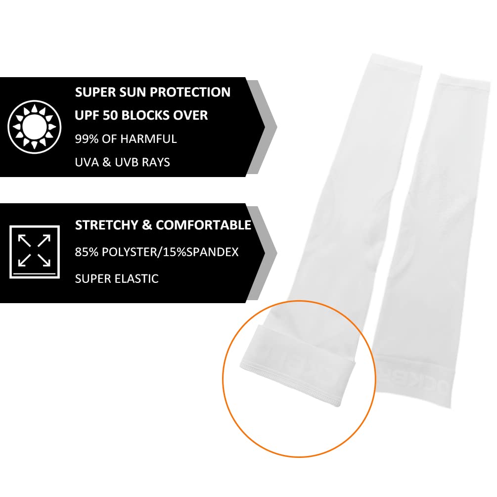 ROCKBROS Sun Protection Arm Sleeves Cooling for Running Golf Fishing Cycling - ROCKBROS