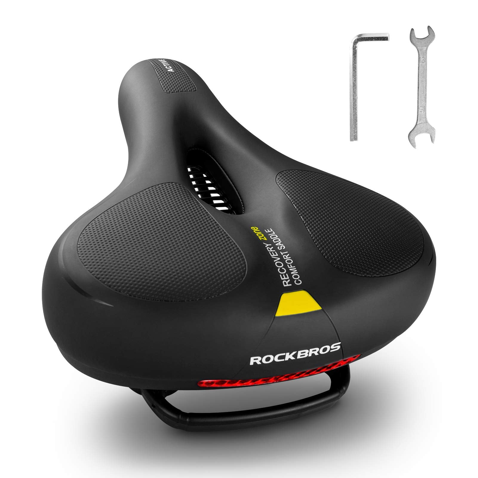 Comfort Bike Saddle Soft Wide Seat Shock Absorption
