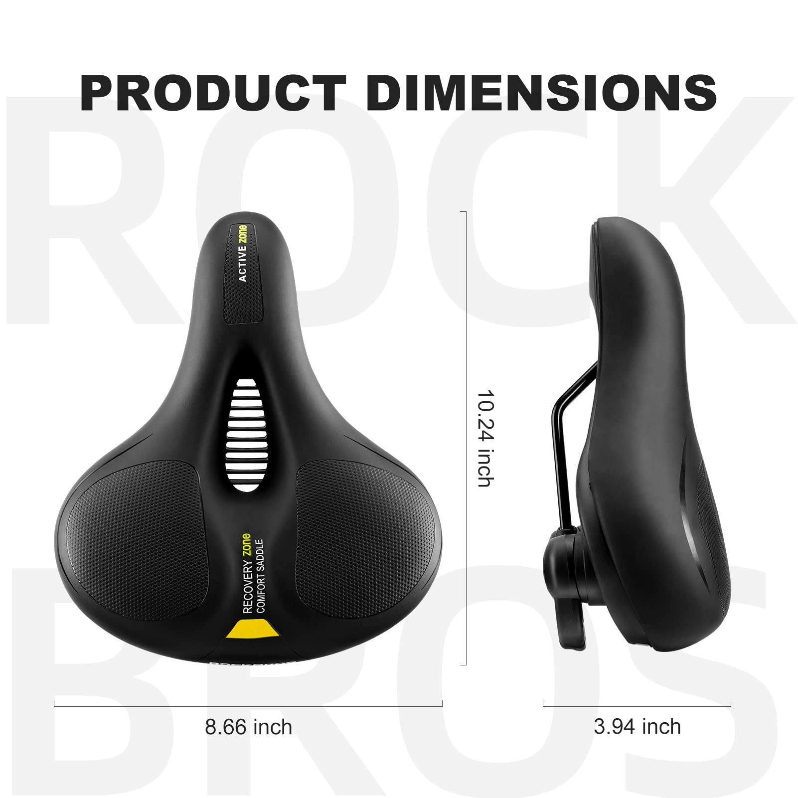 ROCKBROS Comfort Bike Saddle Soft Wide Seat for Men Women with Shock Absorption - ROCKBROS