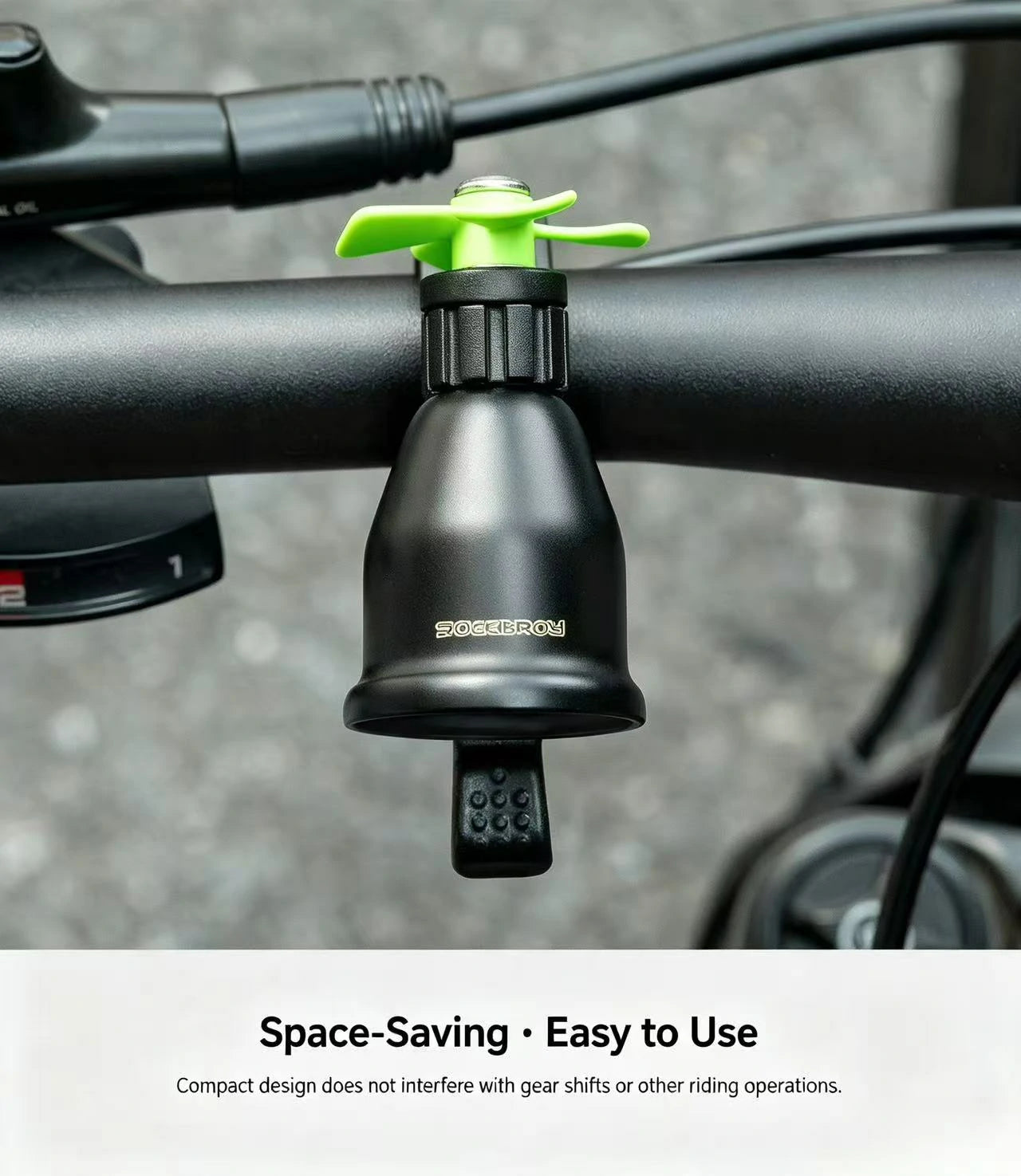 Wind‑Fan Brass Bike Bell 80dB Crisp Sound for 0.87‑1.25" Handlebar