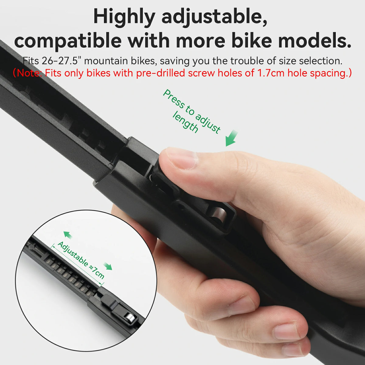 Heavy-duty mountain bike kickstand with reinforced aluminum shaft