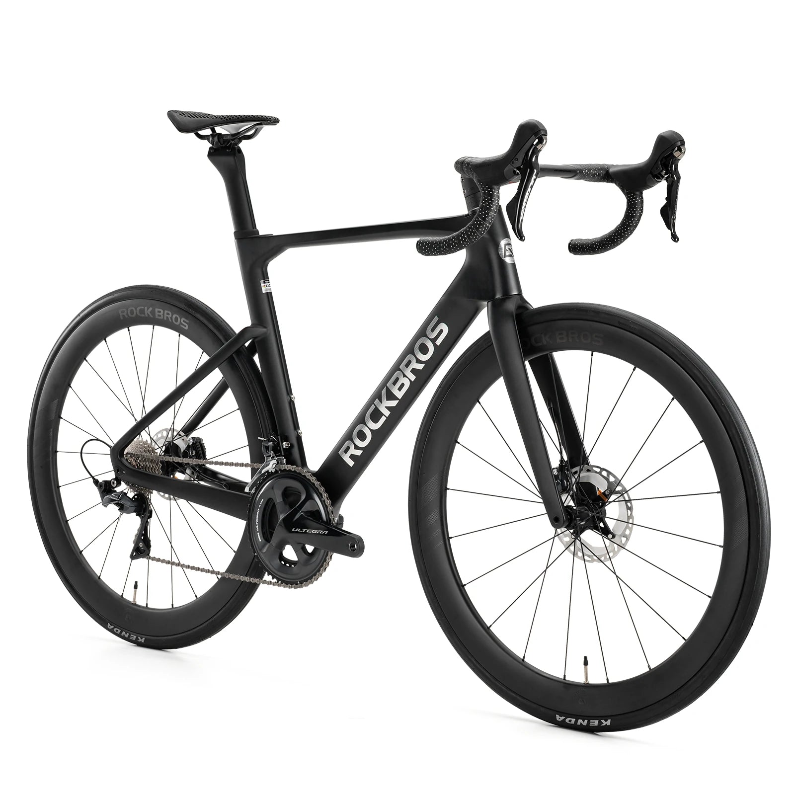 Carbon Fiber Road Bike T700 Shimano 105 Di2 Electronic Hydraulic Disc – Pegasus Black/White