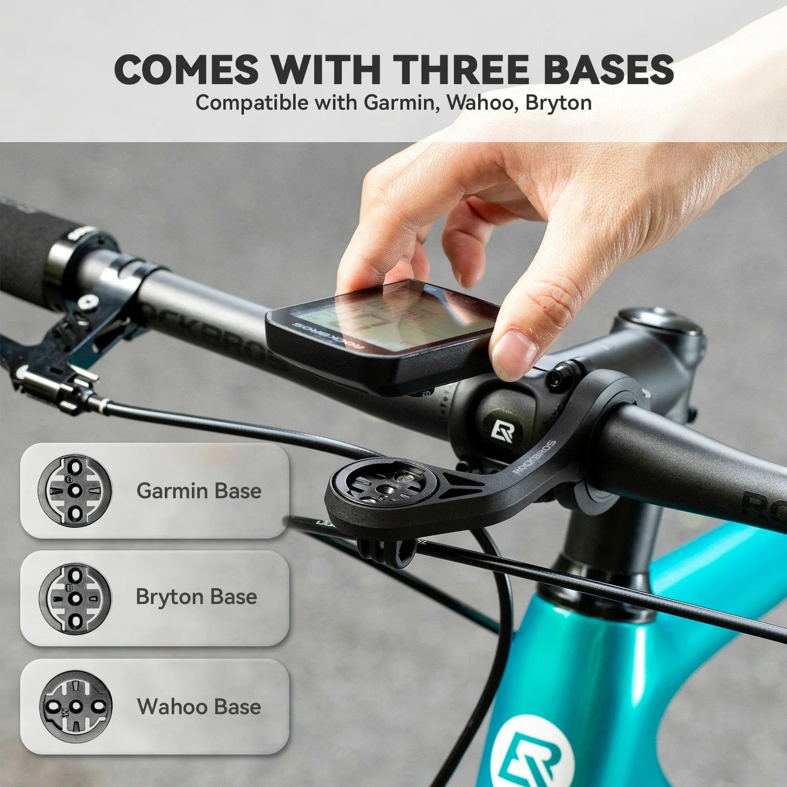 ROCKBROS bike computer mount compatible with gps devices