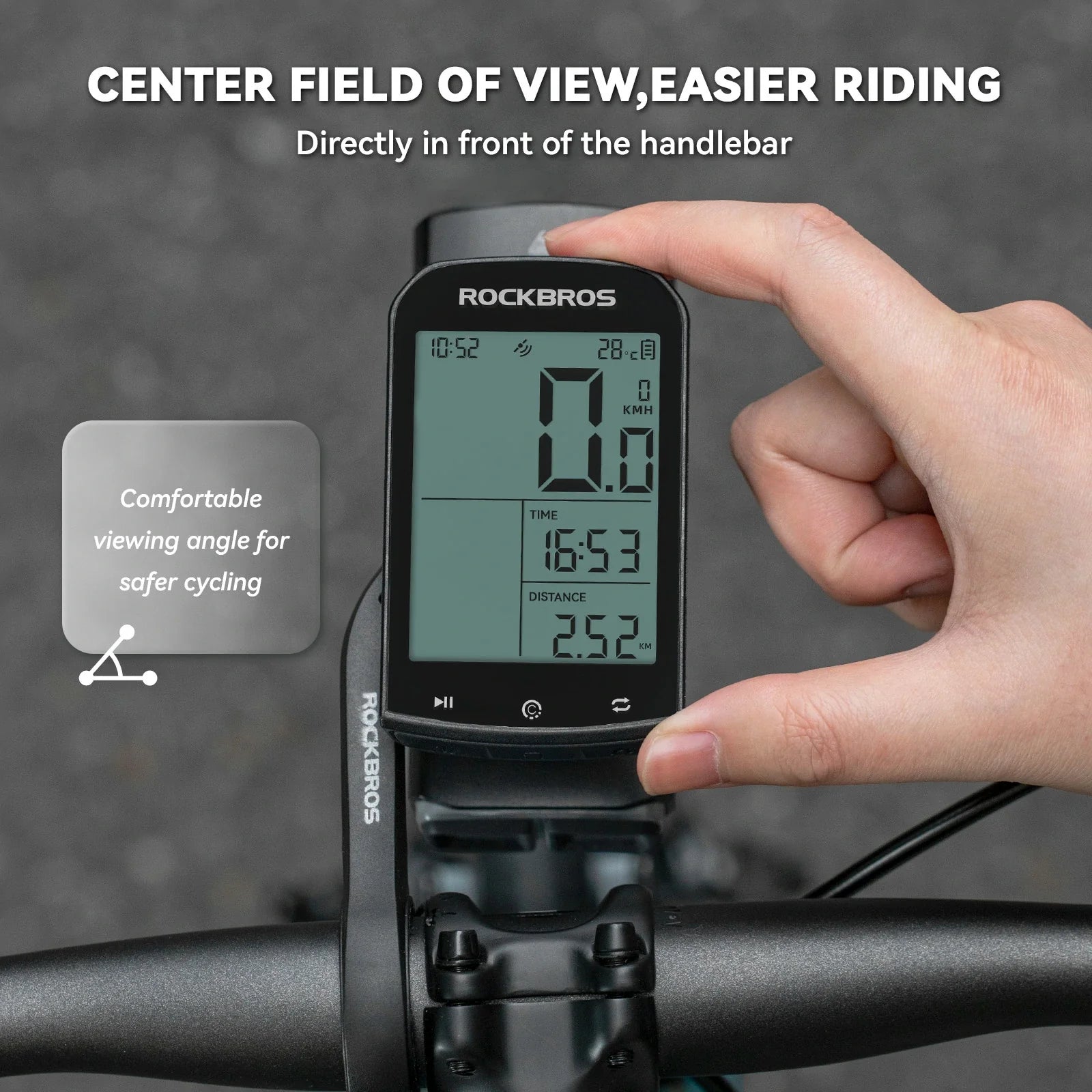 ROCKBROS bike computer mount compatible with gps devices