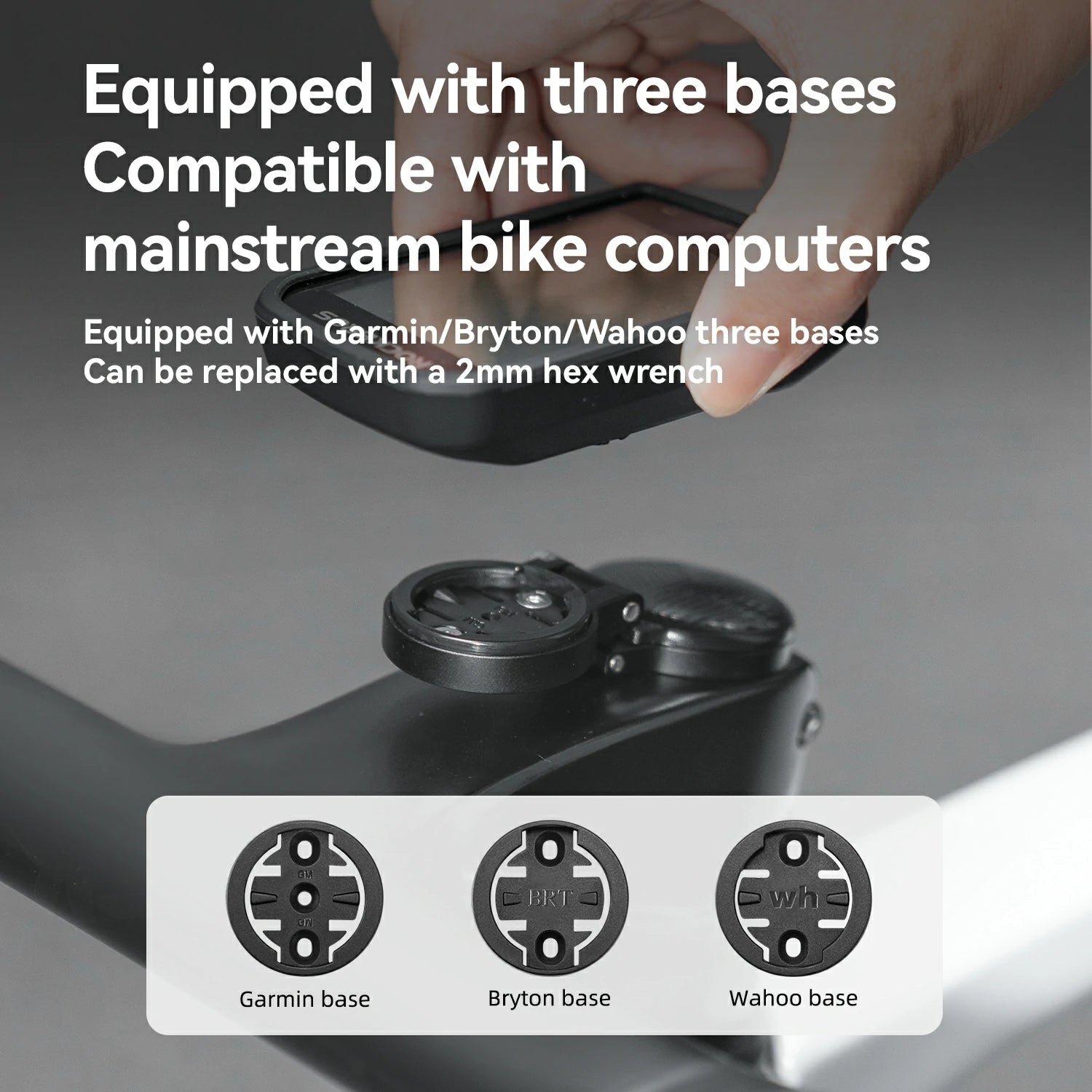 Top view bike computer mount
