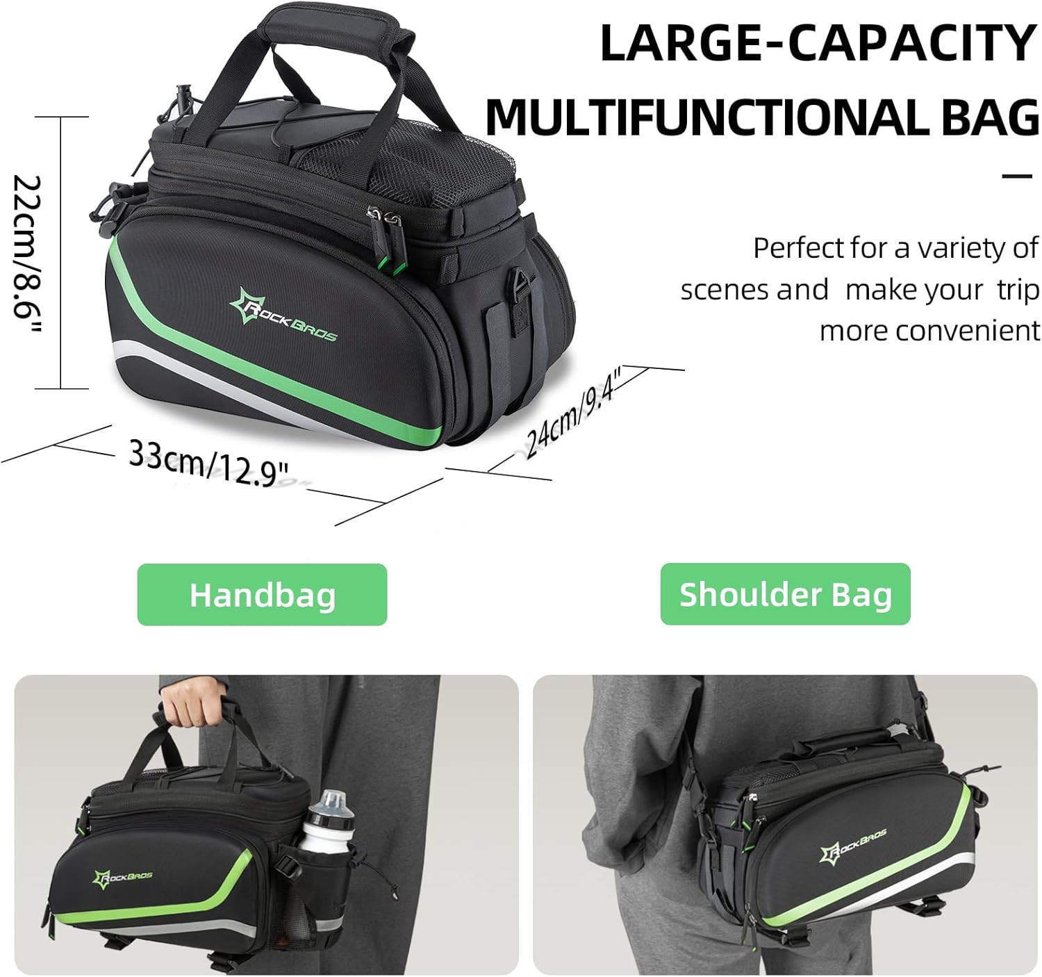 cycling rear rack pannier bag