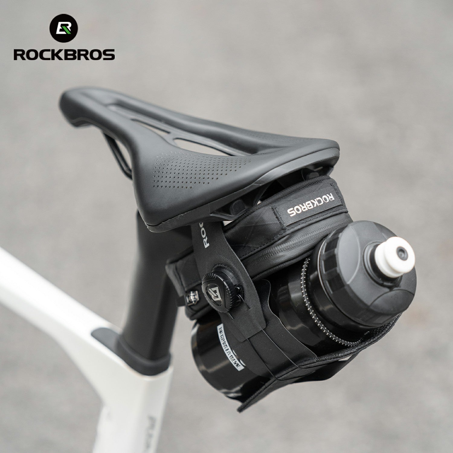 cycling tail bag compact and portable self-locking#color_black
