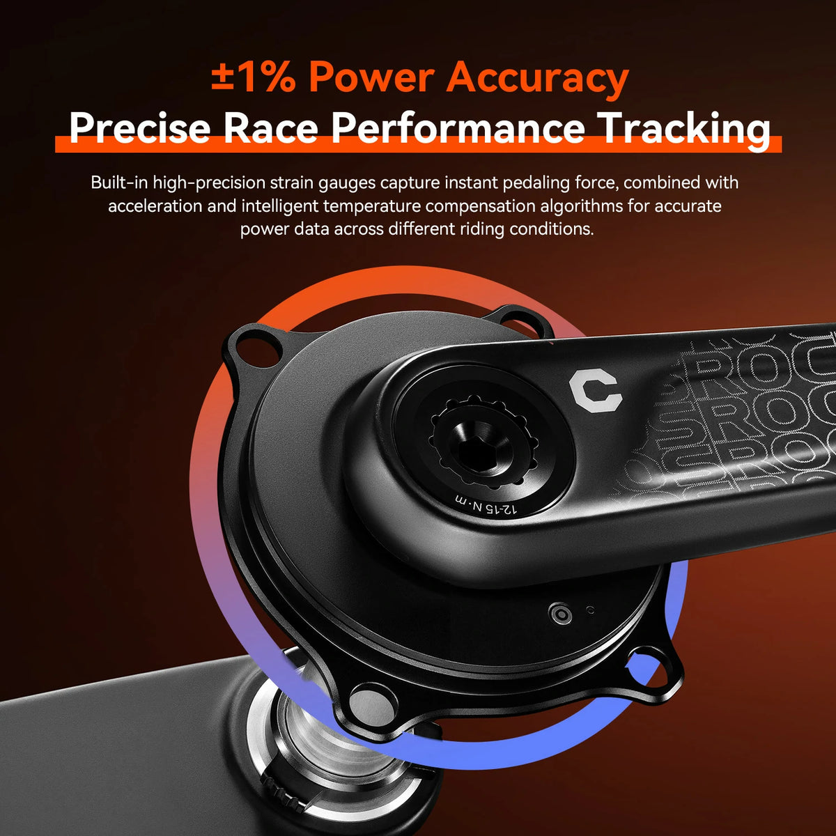 PW806 cycling power meter with ±1 percent accuracy