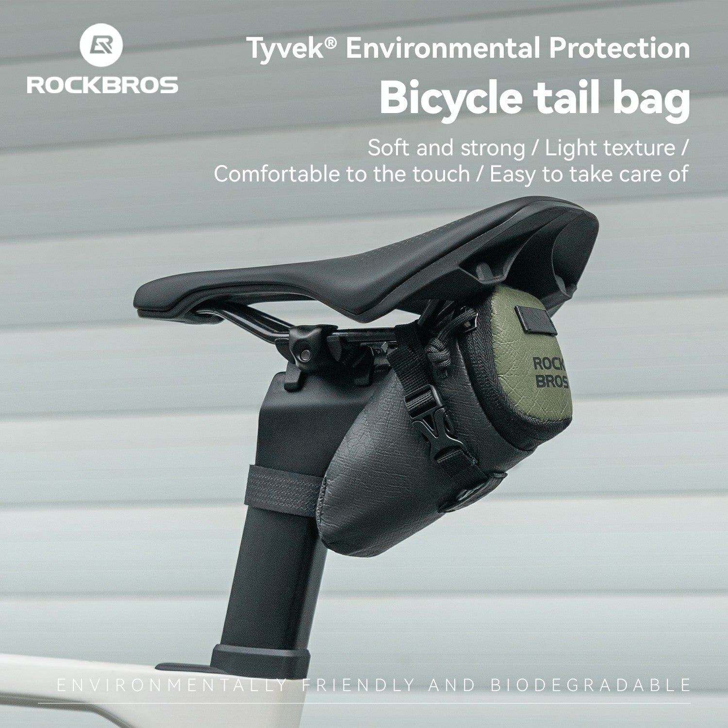アクセサリー Multicam Cycling Waterproof Saddle Bag Tyvek® Bike Rear Saddle Bag Seat Bag Sustainable Eco-Friendly