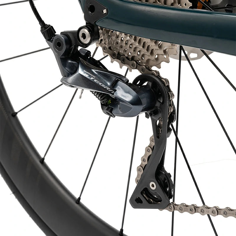 Carbon Fiber Road Bike T700 Shimano 105 Di2 Electronic Hydraulic Disc – Pegasus Blue/Green