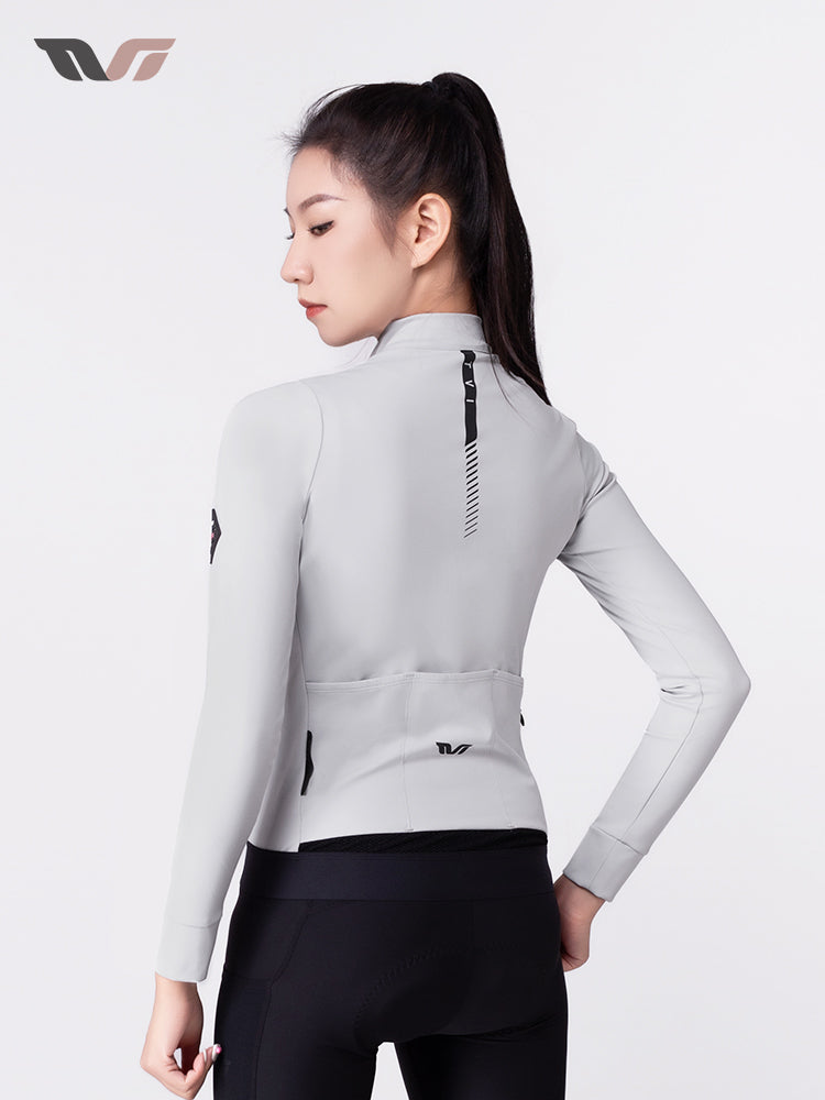 Women's Fleece Cycling Jersey Lightweight for 41–68 °F