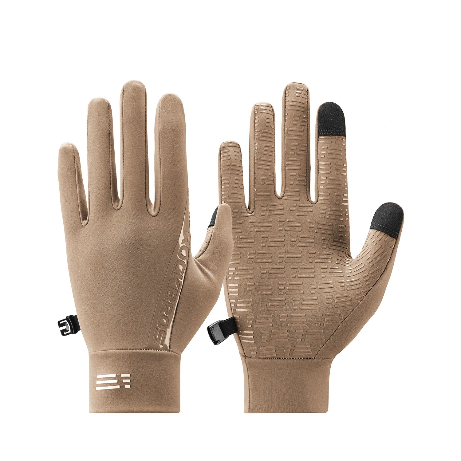 Lightweight winter cycling gloves 5–15°C#color_brown