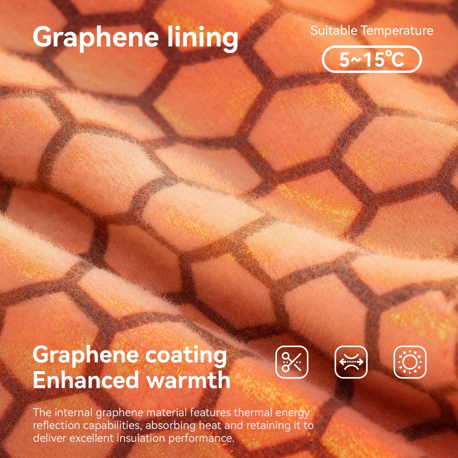 Graphene winter cycling gloves anti-slip palm