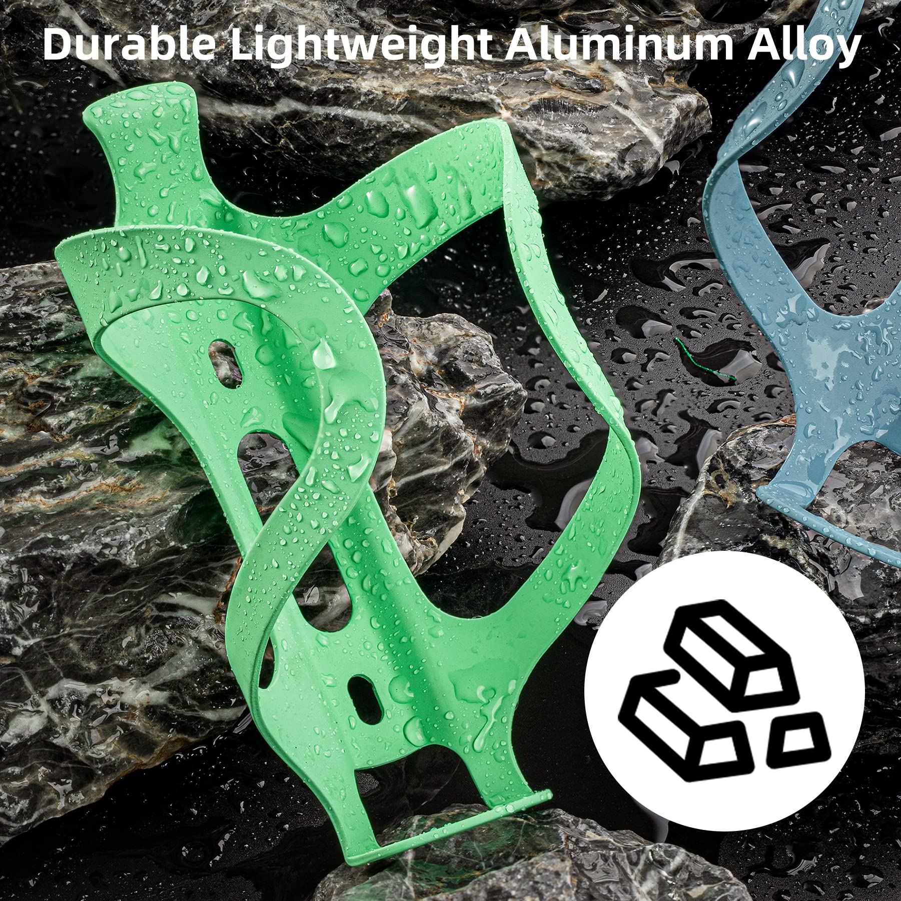ROCKBROS Lightweight Alloy Aluminum Bike Water Bottle Cage - Secure Hold Bicycle Bottle Bracket