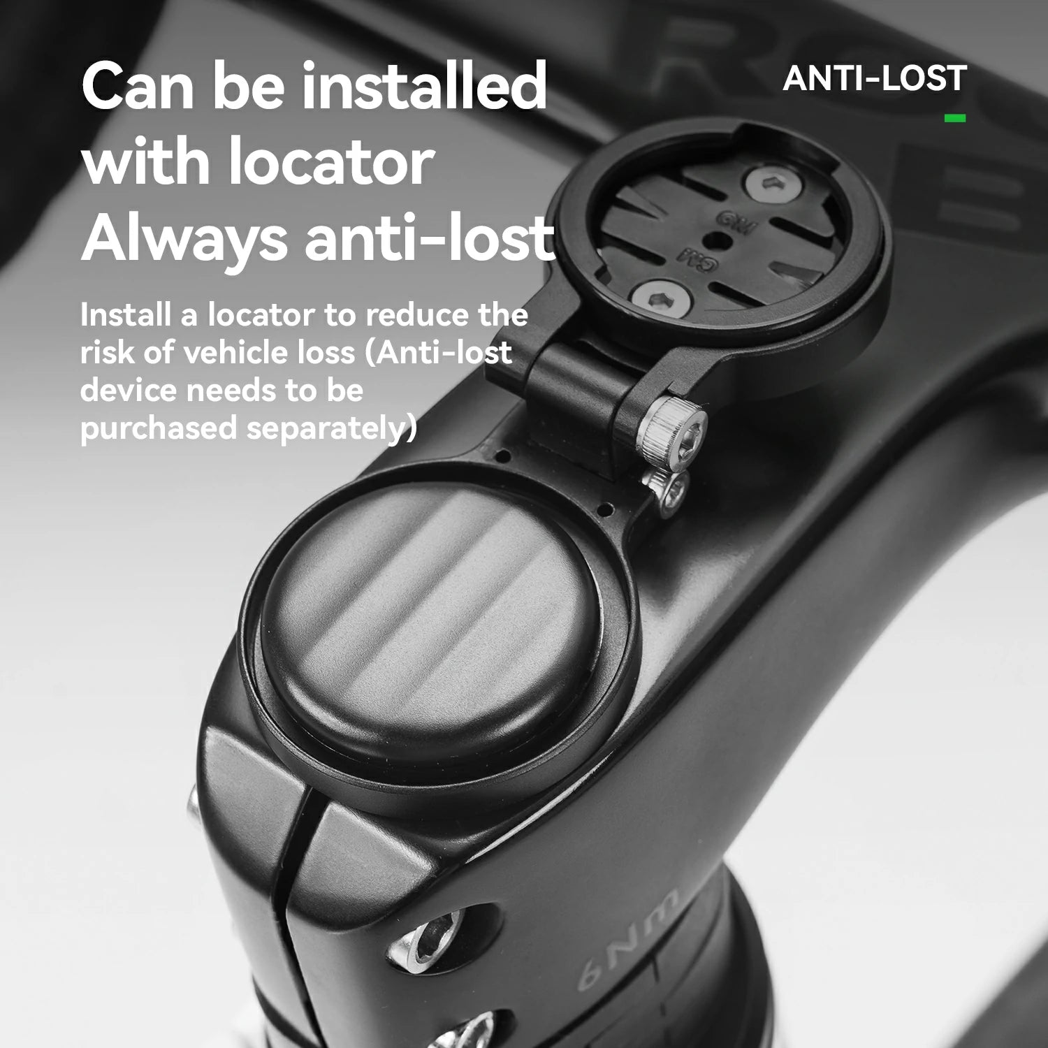 Headset cap bike computer mount with locator device SKU 510016001