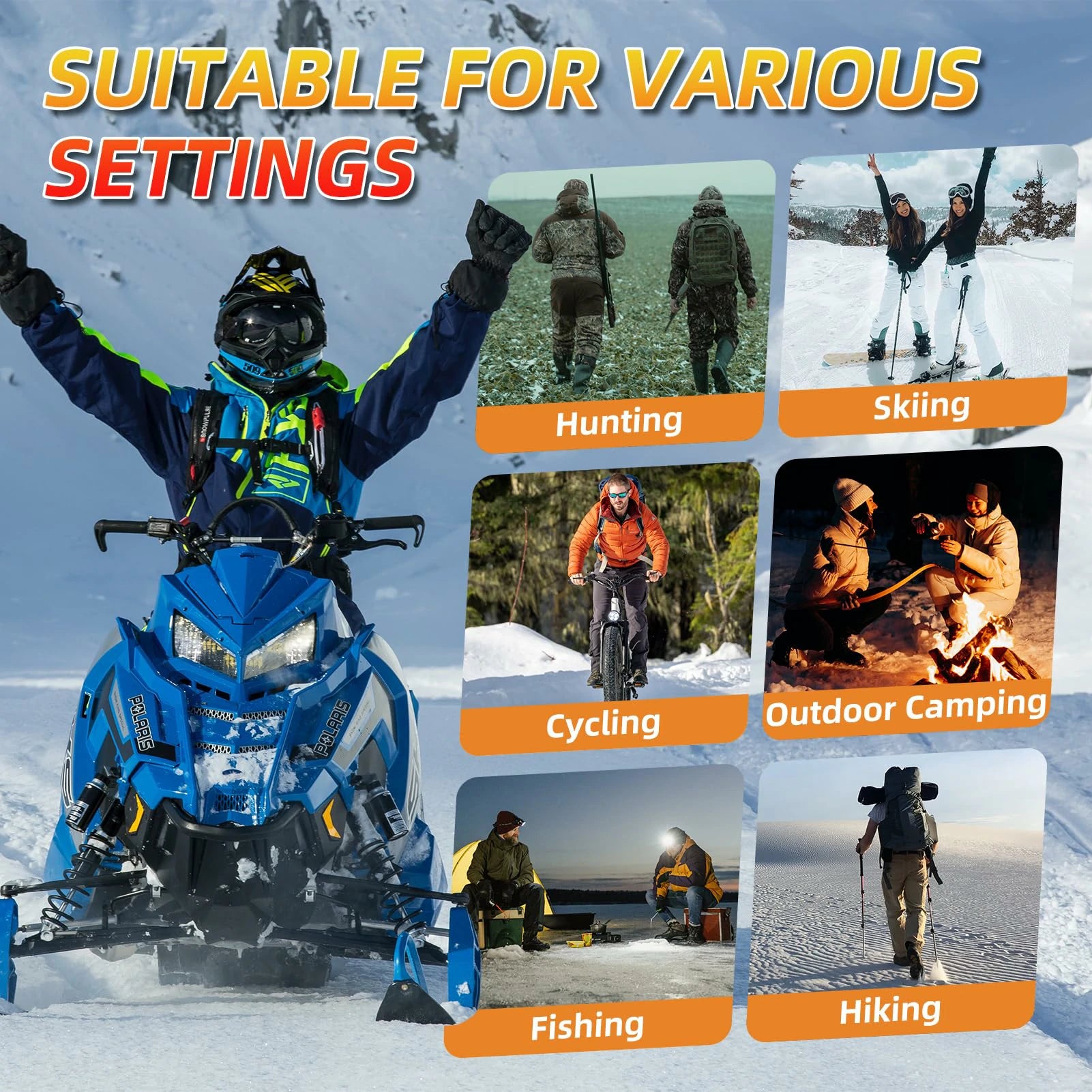 Heated Socks Rechargeable Up to 8 Hours 5000mAh Winter Foot Warmers Electric Socks