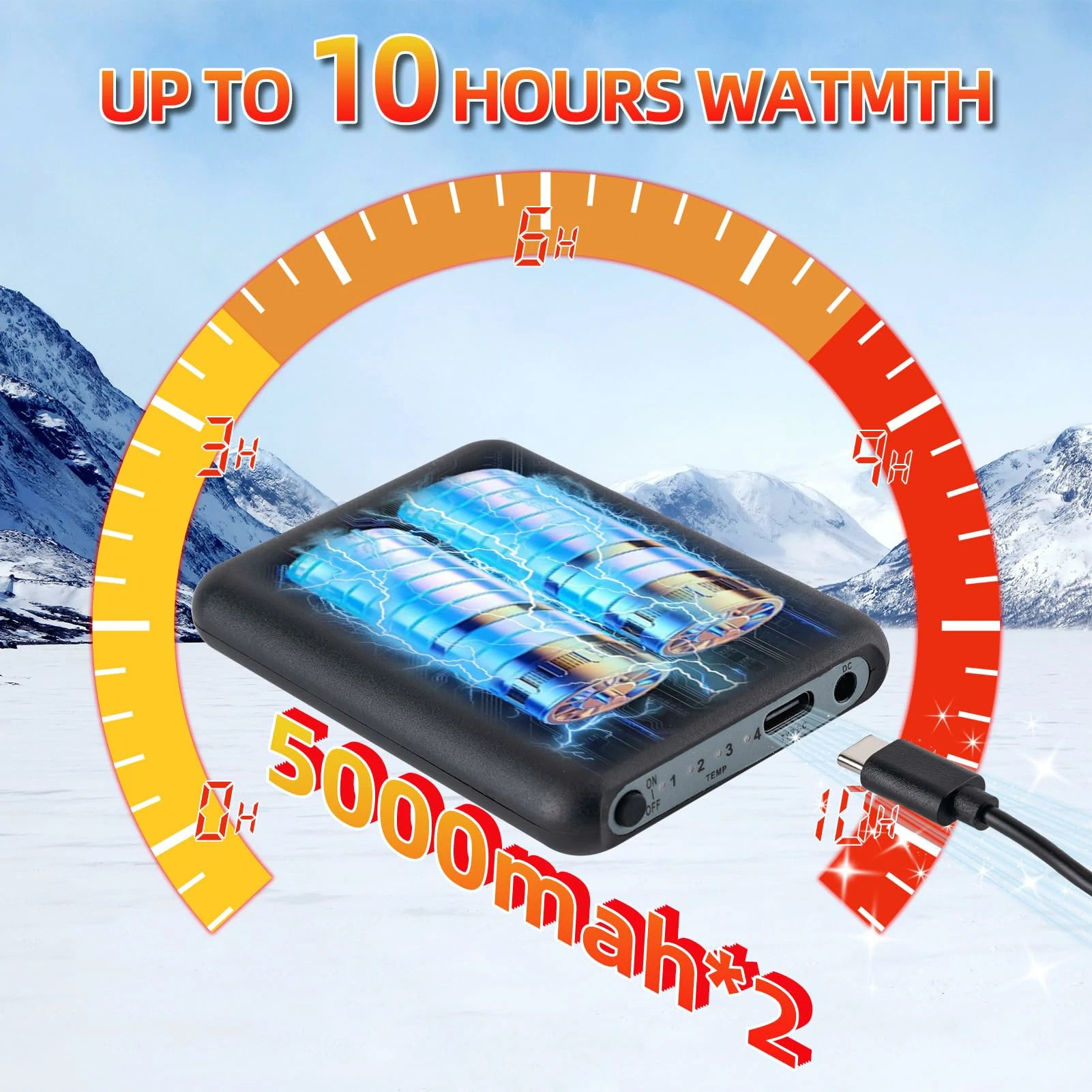 Heated Socks Rechargeable Up to 8 Hours 5000mAh Winter Foot Warmers Electric Socks