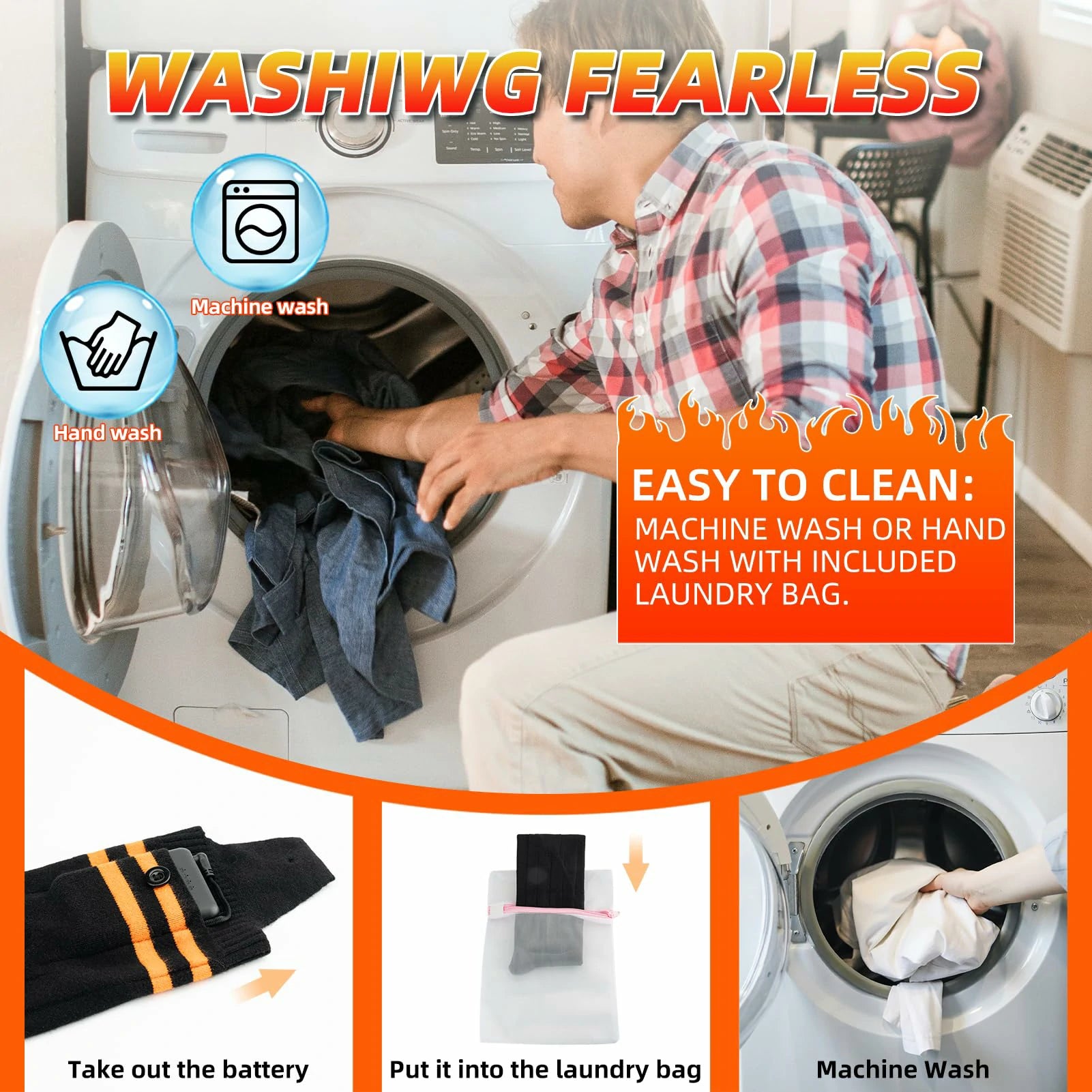 Heated Socks Rechargeable Up to 8 Hours 5000mAh Winter Foot Warmers Electric Socks