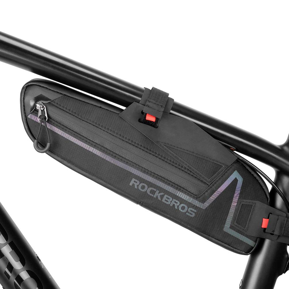 ROCKBROS Bicycle Triangle Frame Bag – Waterproof, 1.5L, Phone Holder, Reflective – Fits MTB
