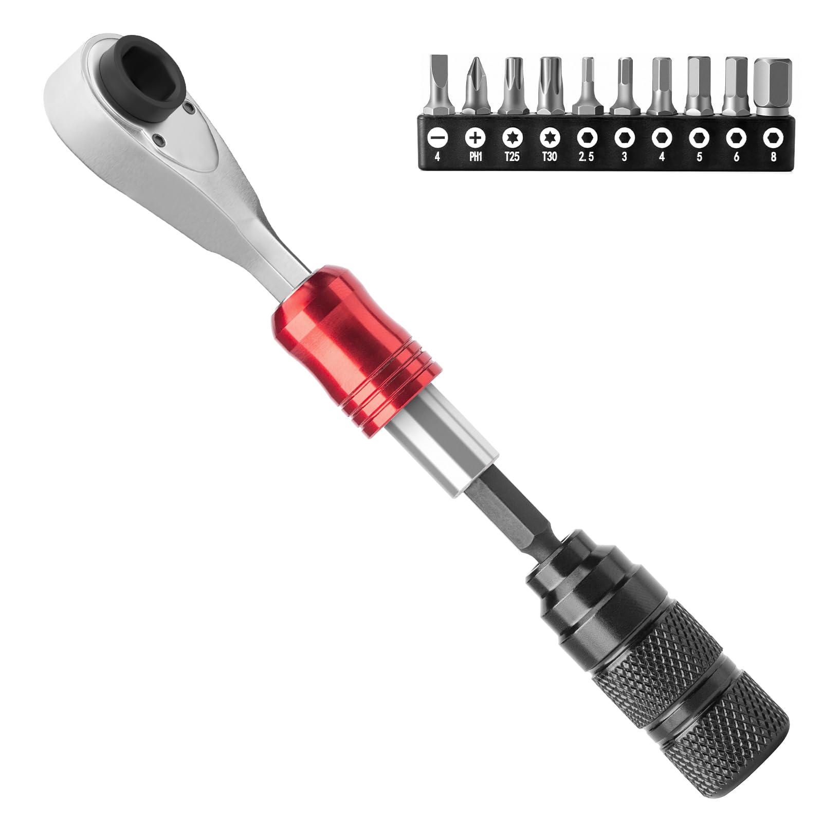 ROCKBROS 1/4-Inch Ratchet Socket Wrench Set 2.5-8mm Allen Hex Torx Soc ...