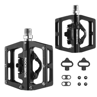 ROCKBROS MTB Aluminum Bike Pedals Compatible with SPD - ROCKBROS