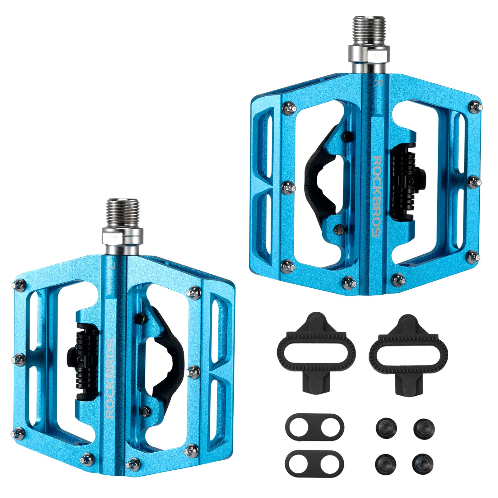 ROCKBROS MTB Aluminum Bike Pedals Compatible with SPD - ROCKBROS
