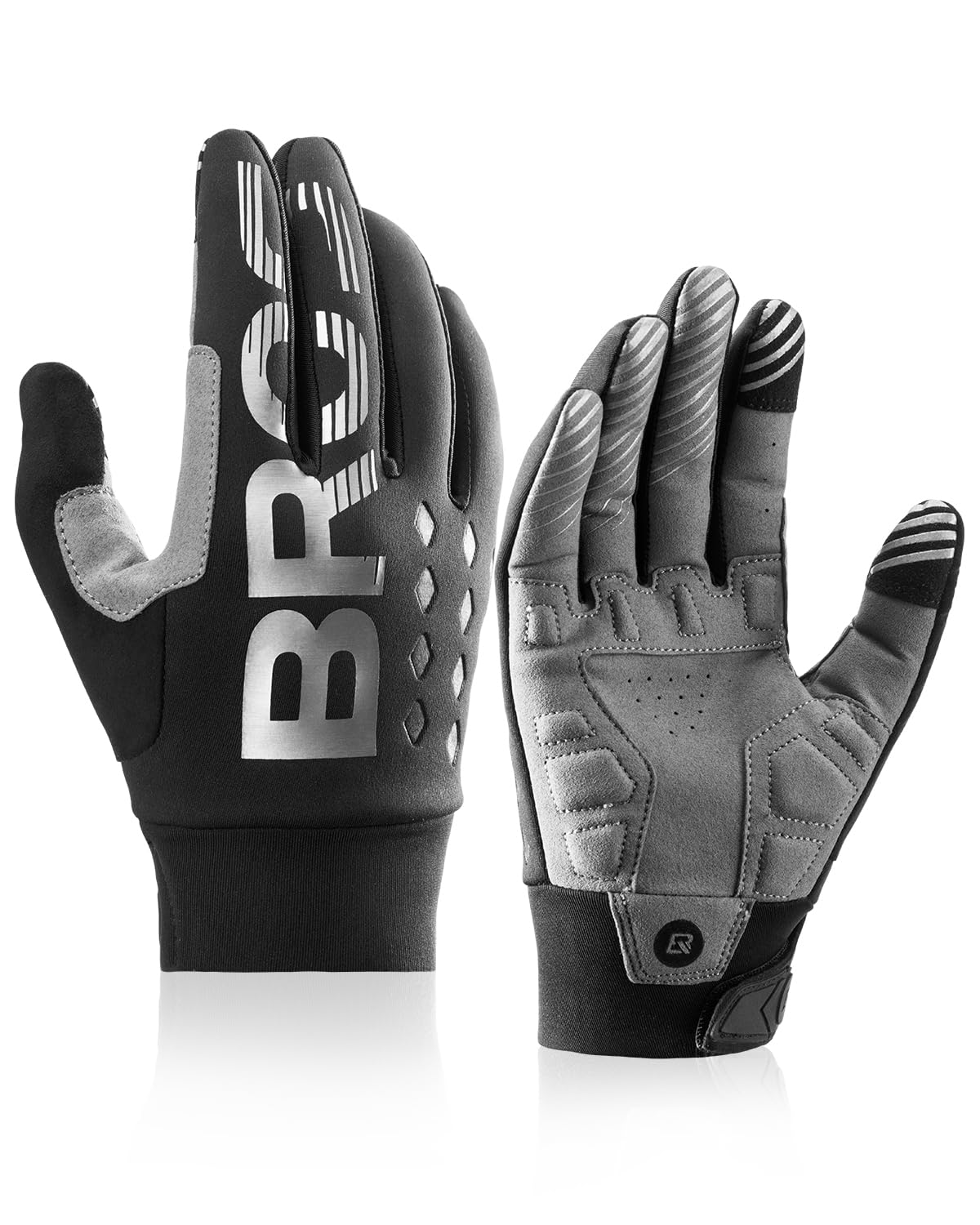 ROCKBROS Full Finger Cycling Gloves, Motorcycle Mountain Bike Gloves for Men