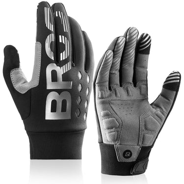 ROCKBROS Full Finger Cycling Gloves, Motorcycle Mountain Bike Gloves for Men