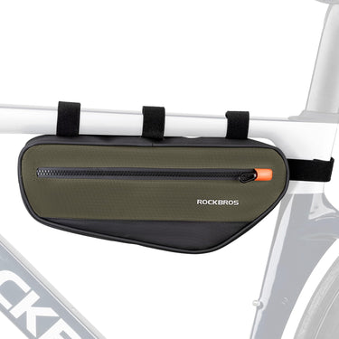 ROCKBROS Bike Frame Bag Bike Handlebar Bag Bike Bag with Large Opening Zippers 1.5L