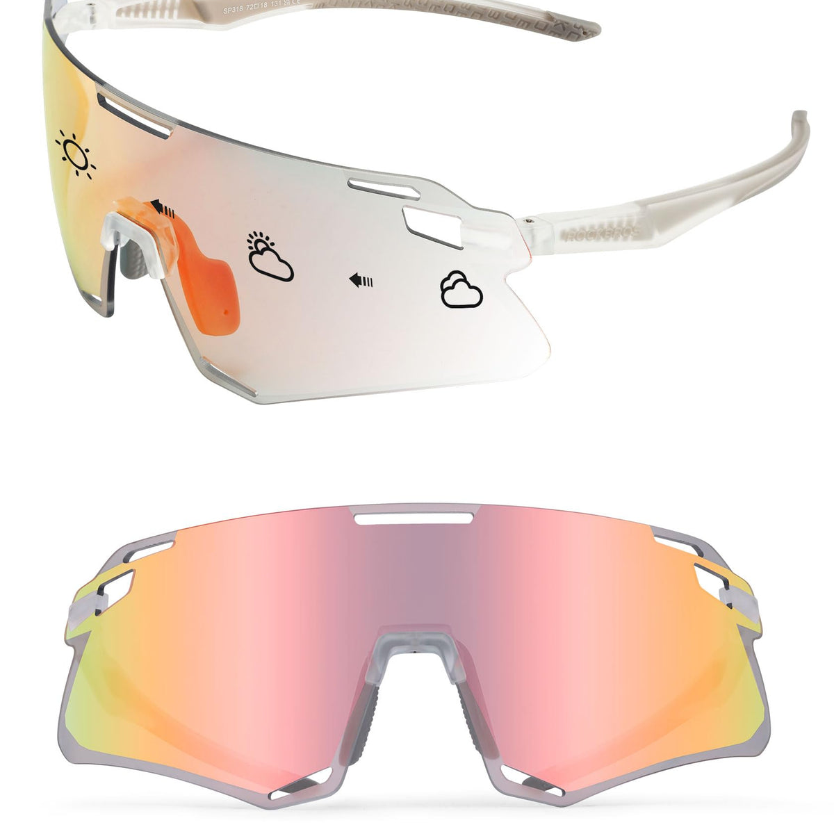 TR90 Frame Photochromic Sunglasses for Big Heads Wide Fit Amazon.com: PAIS Photochromic Sport Sunglasses for Big Heads  main image 4