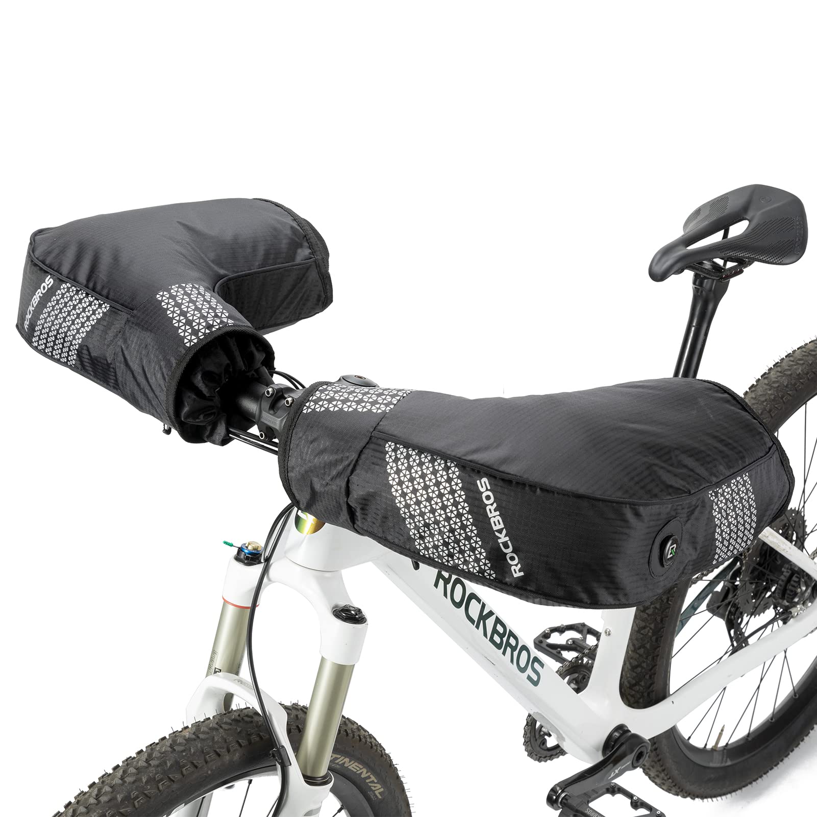 ROCKBROS Thinsulate Thermal Bike Handlebar Mittens - Cold Weather Pogies Cover Gloves - ROCKBROS