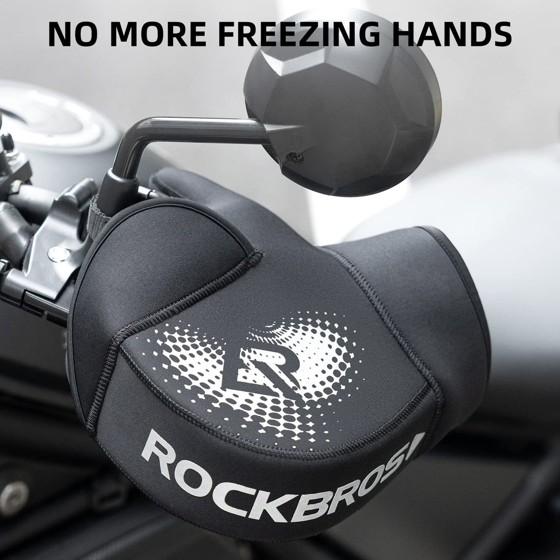 ROCKBROS Windproof Motorcycle Handlebar Muffs - Cold Weather Hand Warmers